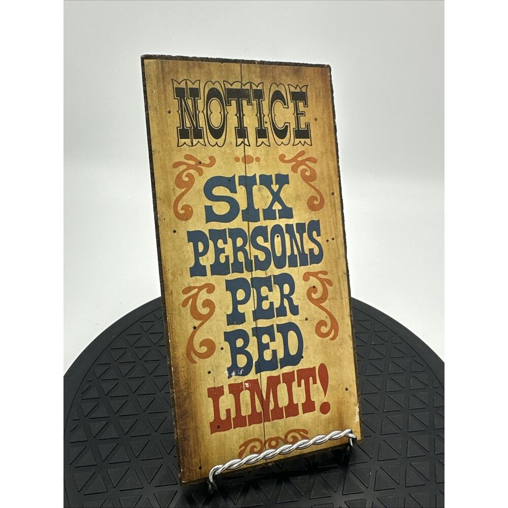 Rare Vtg “SIX PER BED…”swingers playboy 70s Wall Decor
